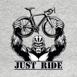 Cycling Just Ride Gorilla T-Shirt